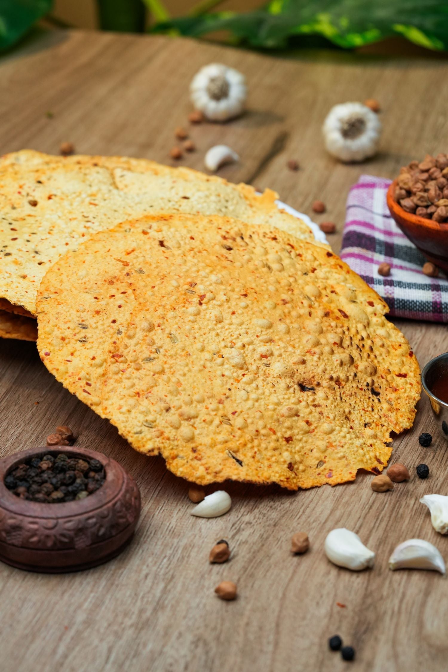 Chana Lasun Papad